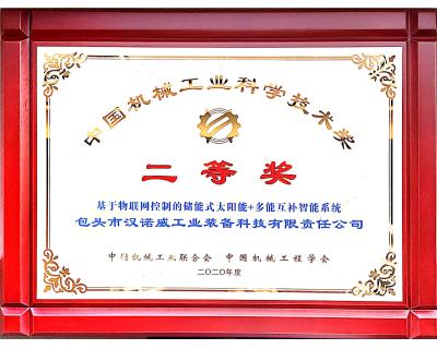 中國機械工業(yè)科學技術二等獎